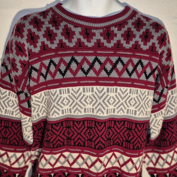 TOWNCRAFT stylish Ski Sweater, Red-Black-white-gray in size XL - Picture 6 of 13